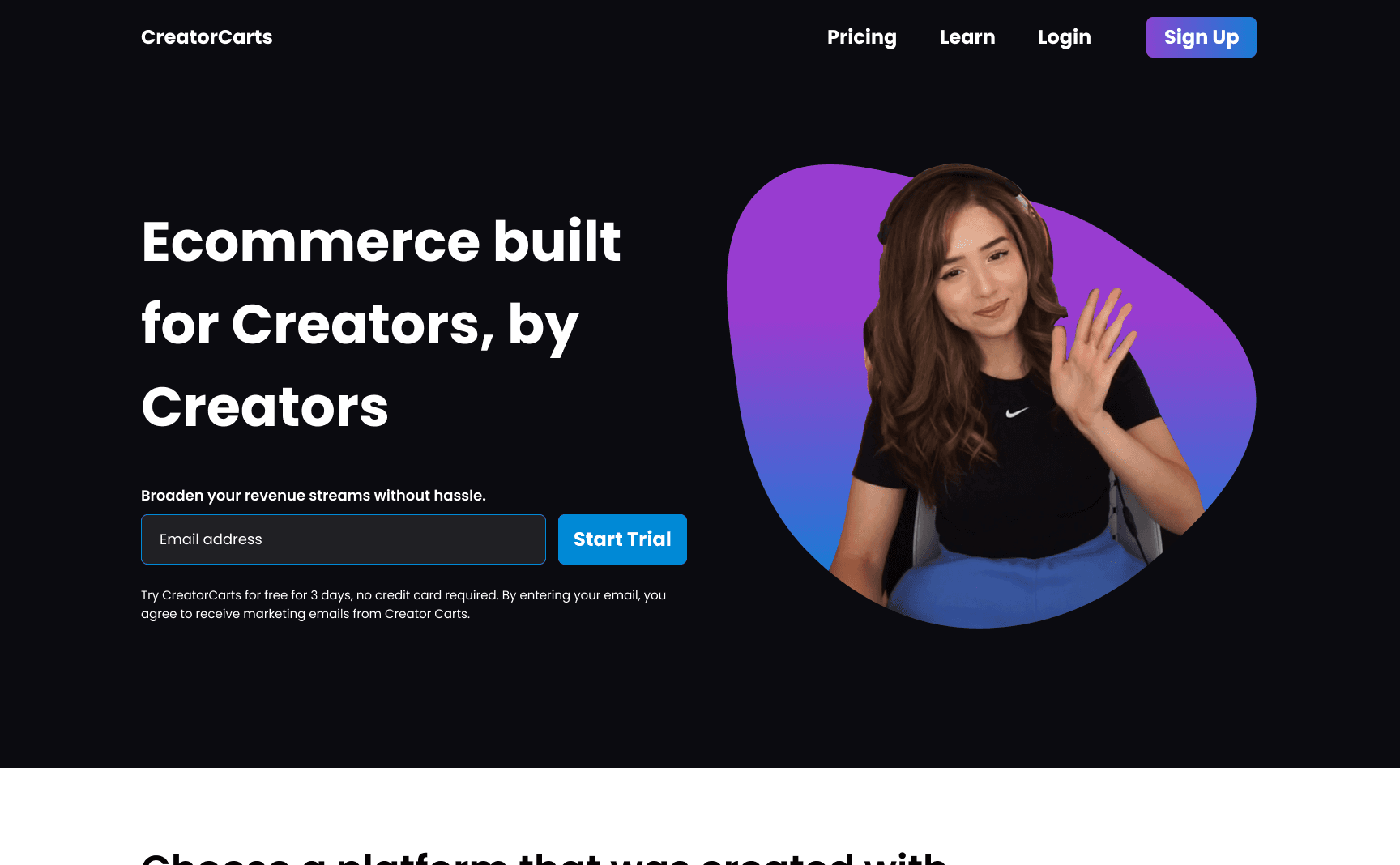Creator Carts Website